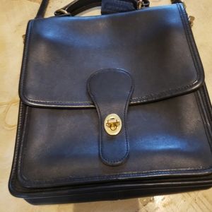 Vintage Coach Black leather Crossbody Bag
